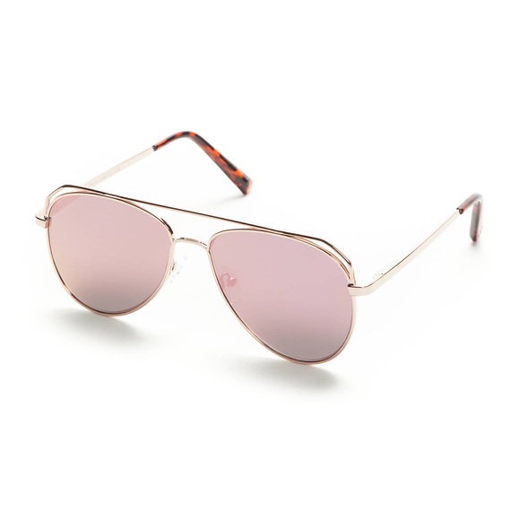Vince Camuto Accessories - Vince Camuto Pink Rose Gold Aviator Sunglasses